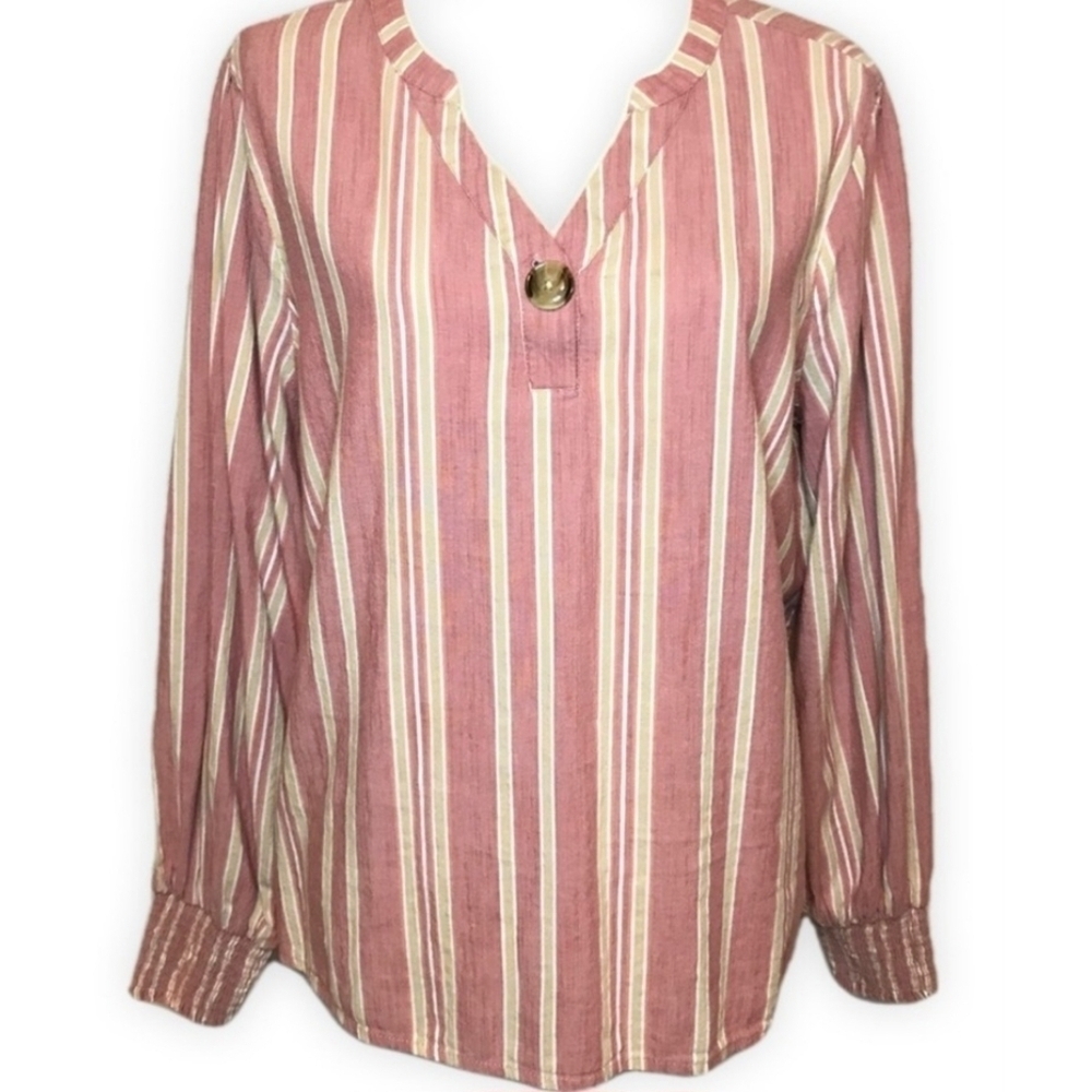 A.N.A. Stripe V-Neck Top